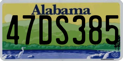 AL license plate 47DS385