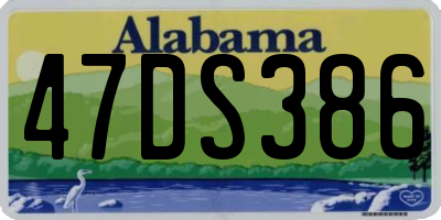 AL license plate 47DS386