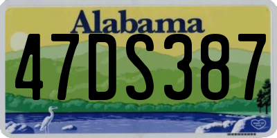 AL license plate 47DS387