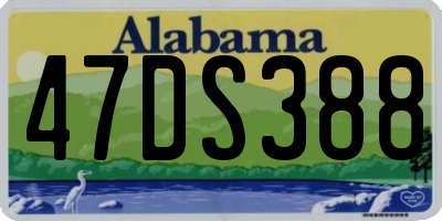 AL license plate 47DS388