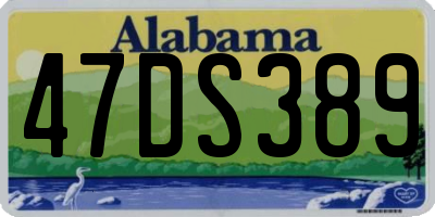 AL license plate 47DS389