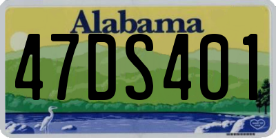 AL license plate 47DS401
