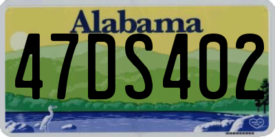 AL license plate 47DS402