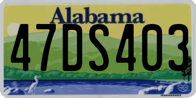 AL license plate 47DS403