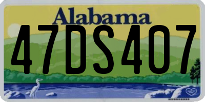 AL license plate 47DS407