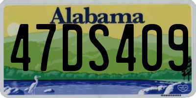 AL license plate 47DS409