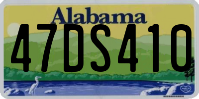 AL license plate 47DS410