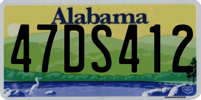 AL license plate 47DS412