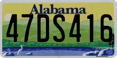 AL license plate 47DS416
