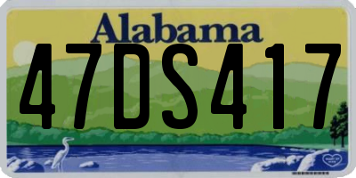 AL license plate 47DS417