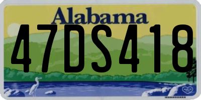 AL license plate 47DS418