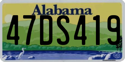 AL license plate 47DS419