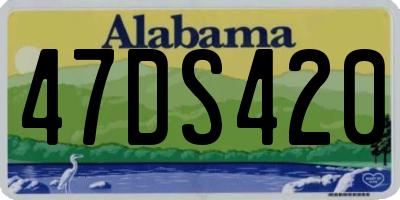 AL license plate 47DS420