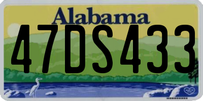AL license plate 47DS433