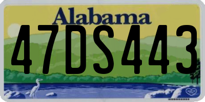 AL license plate 47DS443