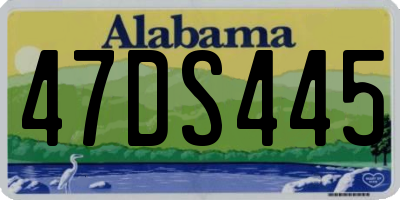 AL license plate 47DS445