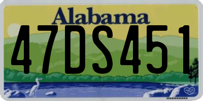 AL license plate 47DS451
