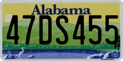 AL license plate 47DS455