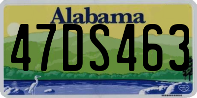 AL license plate 47DS463