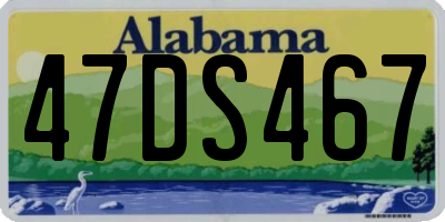 AL license plate 47DS467