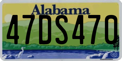 AL license plate 47DS470
