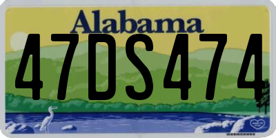 AL license plate 47DS474
