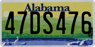 AL license plate 47DS476