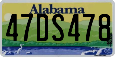 AL license plate 47DS478