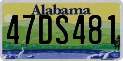 AL license plate 47DS481