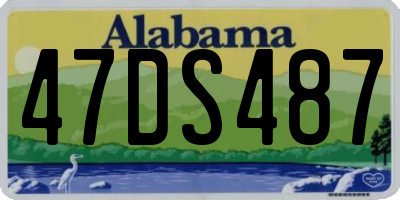 AL license plate 47DS487