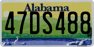 AL license plate 47DS488