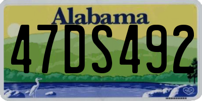 AL license plate 47DS492
