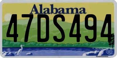 AL license plate 47DS494