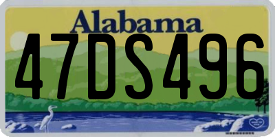 AL license plate 47DS496