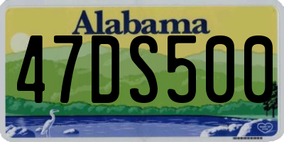 AL license plate 47DS500