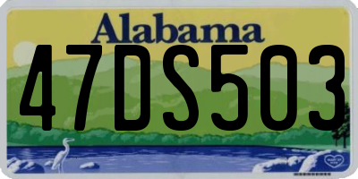 AL license plate 47DS503