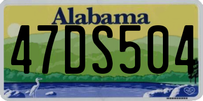 AL license plate 47DS504