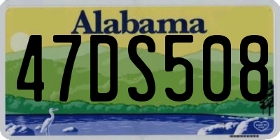 AL license plate 47DS508
