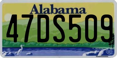 AL license plate 47DS509