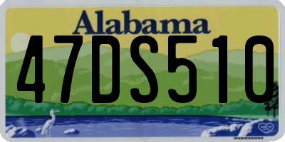 AL license plate 47DS510