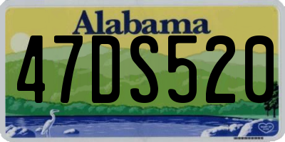 AL license plate 47DS520