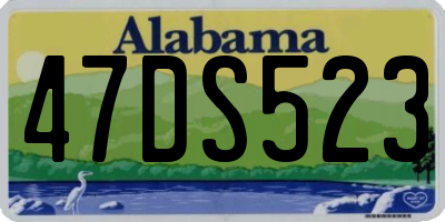 AL license plate 47DS523