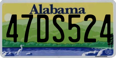 AL license plate 47DS524