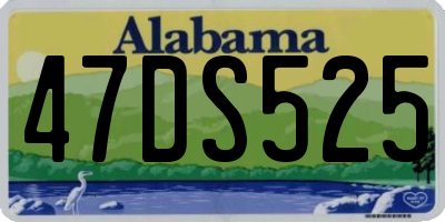 AL license plate 47DS525