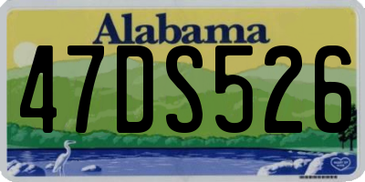 AL license plate 47DS526