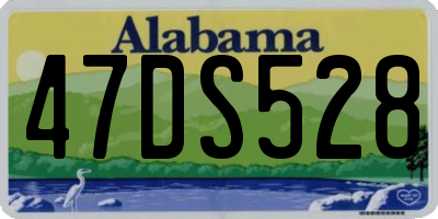 AL license plate 47DS528