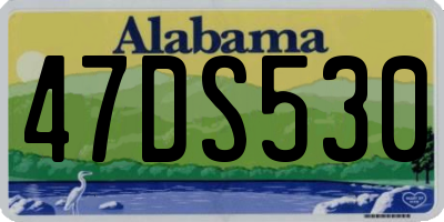 AL license plate 47DS530