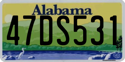 AL license plate 47DS531