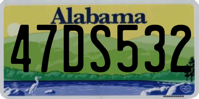 AL license plate 47DS532