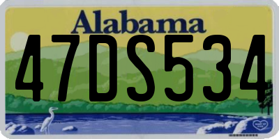 AL license plate 47DS534